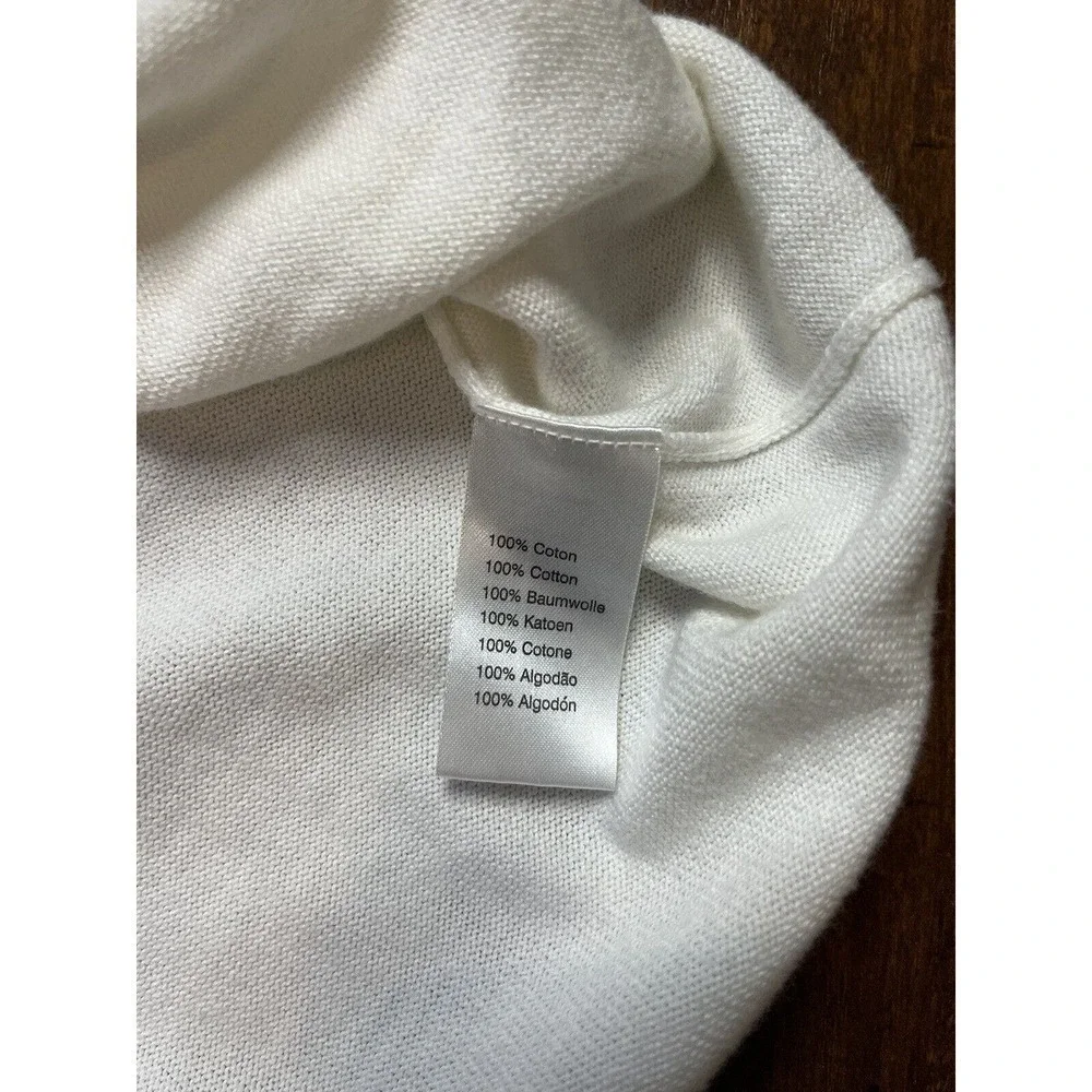 Lactose Mens Size 44 white pattern sweater Read Below